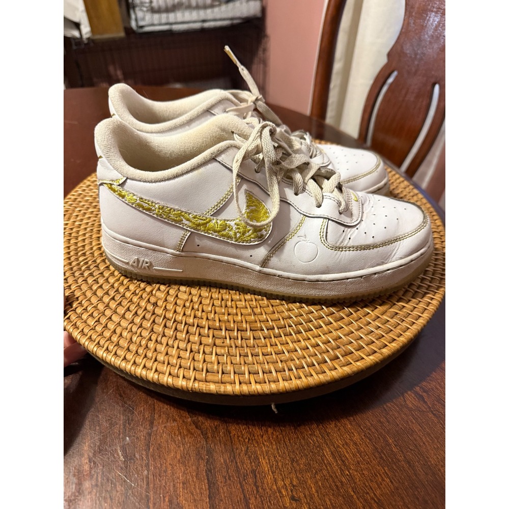 Nike Air Force 1 Low Atlanta City Pride White Gold Floral BV4341-100 Kids 7Y